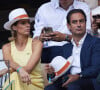 "Après 35 ans d'amour, maman a dit 'oui'. Elle était la plus belle mariée de l'été ! Quel est votre plus beau souvenir de mariage ?"
Sylvie Tellier et son mari Laurent Schenten - Célébrités dans les tribunes de la finale homme des Internationaux de France de tennis de Roland Garros 2024 à Paris le 9 juin 2024. © Jacovides-Moreau/Bestimage 