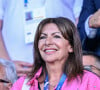 Anne Hidalgo, maire de Paris en tribunes pendant l'épreuve finale de football opposant la France à l'Espagne lors des Jeux Olympiques de Paris 2024 (JO) au Parc des Princes, à Paris, France, le 9 août 2024. © Jacovides-Perusseau/Bestimage