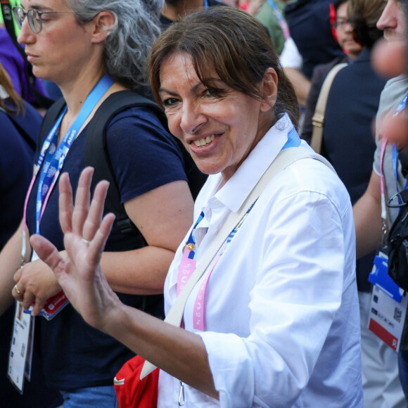 Paris, FRANCE - Mayor of Paris Anne Hidalgo at the gym final at the Paris 2024 Olympic Games in Paris, France. Pictured: Anne Hidalgo