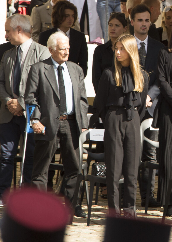 Alain Belmondo le frère de Jean-Paul et Stella Belmondo lors de la cérémonie d'hommage national à Jean-Paul Belmondo à l'Hôtel des Invalides à Paris, France, le 9 septembre 2021. © Christophe Aubert via Bestimage