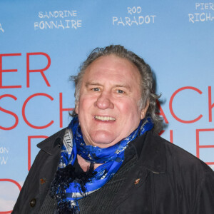 Gérard Depardieu est à la première du film "The Taste of Small Things" à Berlin le 12 janvier 2023.