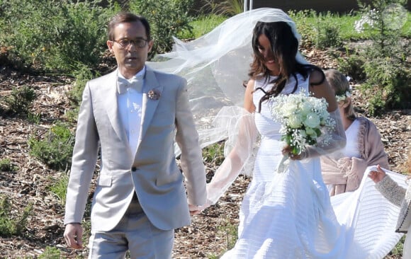 Mariage de Jean-Luc Delarue et Anissa Khelifi à Belle-Ile-en-mer le 12 mai 2012.