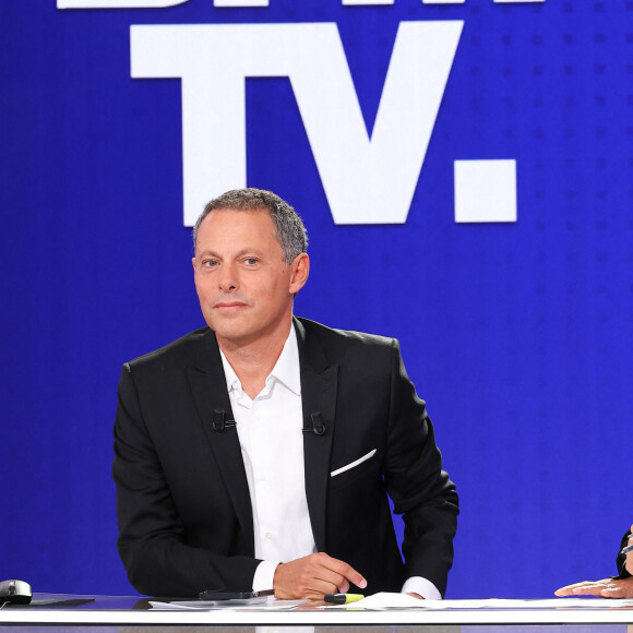 La rentrée de BFMTV se prépare activement.
Marc-Olivier Fogiel lors de la conférence de presse de rentrée BFM TV. - RMC du groupe Altice France à Paris, France. © Coadic Guirec/Bestimage