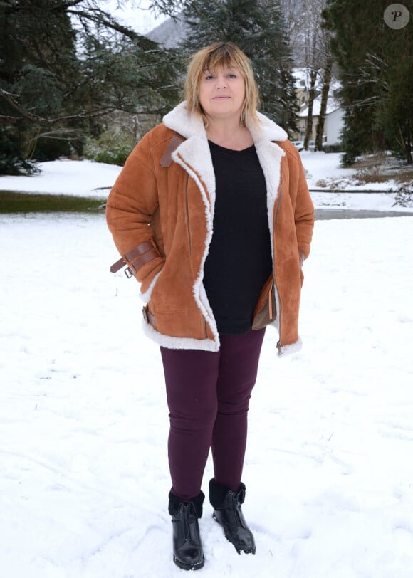 Michele Bernier assiste a un photocall dans la neige pour le film Ne Sous Silence lors du 20e Festival des Creations Televisuelles de Luchon a Luchon, France. Photo by Aurore Marechal/ABACAPRESS.COM