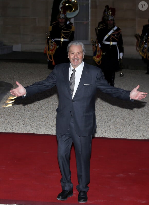 Alain Delon - Dîner d'Etat du président de la République française en l'honneur du président de la République populaire de Chine lors de sa visite d’Etat en France du 24 au 26 mars 2019, au Palais de l'Elysée, à Paris, France, le 25 mars 2019. © Dominique Jacovides/Bestimage