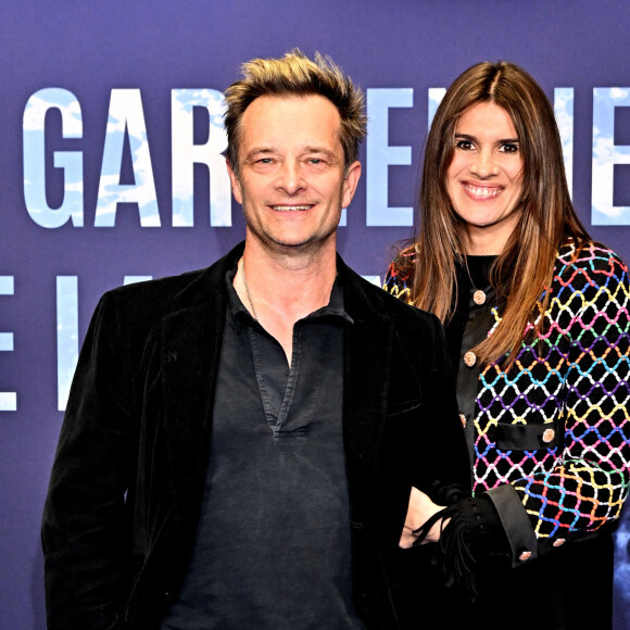 David Hallyday et sa femme Alexandra Pastor durant l'avant-première mondiale au Grimaldi Forum à Monaco, le 9 février 2023, du film "Les gardiennes de la planète" réalisé par Jean-Albert Lièvre et raconté par J.Dujardin.