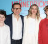 "Bruxelles pour lui, Paris pour elle, soit 300 kilomètres de distance."
Jehan Renard, Laurence Arné, Dany Boon, Ferdinand Redouloux et Alicia Hava - Avant-première du film "La Famille Hennedricks" au Cinéma Pathé Beaugrenelle à Paris le 18 juin 2024. © Coadic Guirec/Bestimage