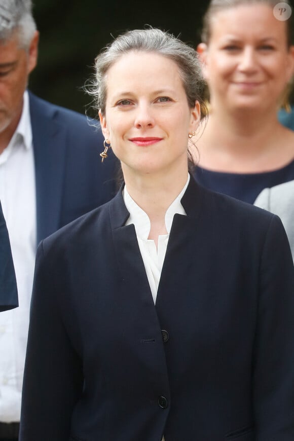 Lucie Castets - Les représentants du nouveau front populaire (NFP) arrivent au palais de l'Elysée pour rencontrer le président de la République le 23 août 2024. © Christophe Clovis / Bestimage