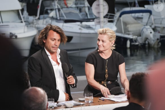 Exclusif - Bertrand Chameroy, Anne-Elisabeth Lemoine - Plateau de l'émission "C à vous" lors du 77ème Festival International du Film de Cannes. © Jack Tribeca/Bestimage