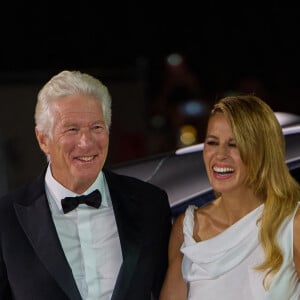 Richard Gere et sa femme Alejandra Silva à la Mostra de Venise le 1er septembre 2024.