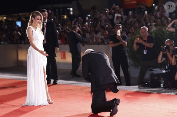 Richard Gere et sa femme Alejandra Silva - Red Carpet Filming Italy Awards lors du 81ème festival international du film de Venise, la Mostra le 1er septembre 2024  