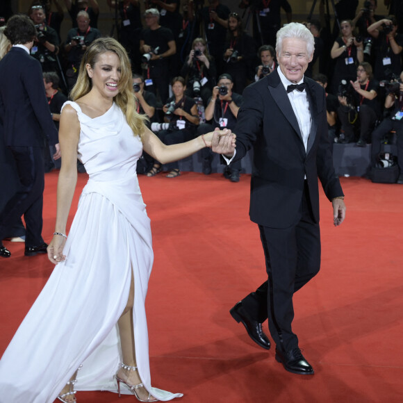 Richard Gere et sa femme Alejandra Silva à la Mostra de Venise le 1er septembre 2024. (Credit Image: © Mario Cartelli/SOPA Images via ZUMA Press Wire)