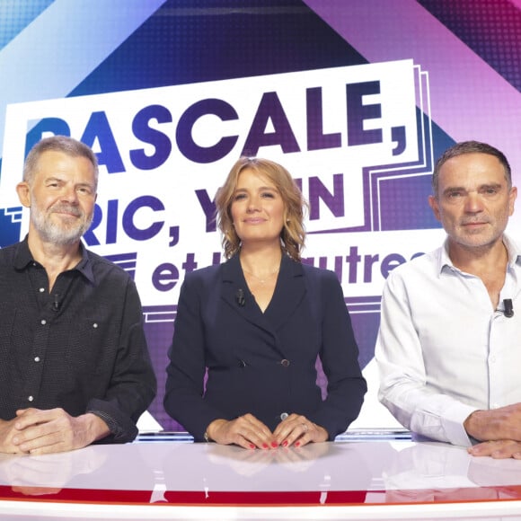 Exclusif - Eric Naulleau, Pascale de la Tour du Pin, Yann Moix, tournage du pilote de " Pascale, Eric, Yann et les autres ", Paris, France. © Jack Tribeca / Bestimage