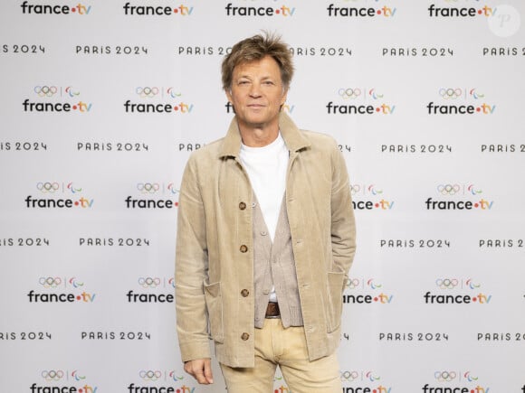 Laurent Delahousse lors de la présentation des journalistes et chroniqueurs de France Télévisions pour les Jeux Olympiques 2024 au musée de l'Homme à Paris. © Pierre Perusseau / Bestimage 