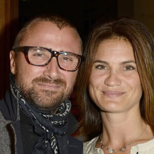 Alexandre Brasseur et sa femme Juliette - People à la générale de la pièce "Un dîner d'adieu" au Théâtre Edouard Vll à Paris le 15 septembre 2014.