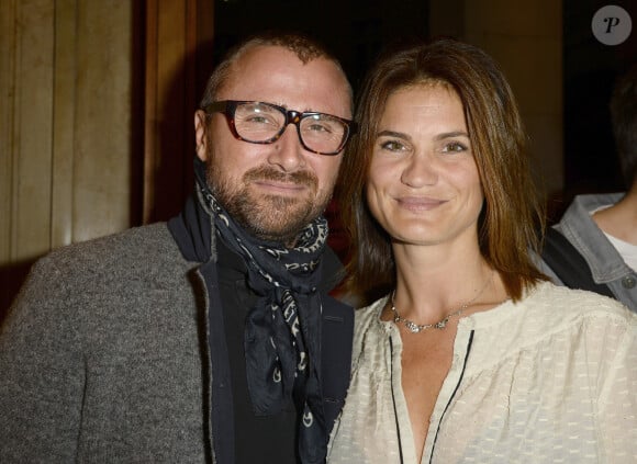 Alexandre Brasseur et sa femme Juliette - People à la générale de la pièce "Un dîner d'adieu" au Théâtre Edouard Vll à Paris le 15 septembre 2014.