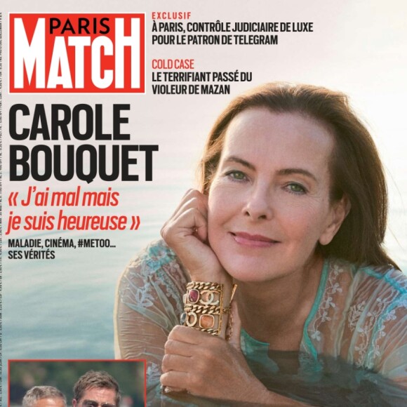 Dans les colonnes de "Paris Match" ce jeudi 5 Septembre 2024, la célèbre comédienne de 67 ans a accepté de se mettre à nu.
Carole Bouquet en Une de "Paris Match" ce jeudi 5 septembre 2024.