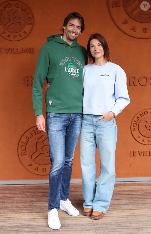 Camille Lacourt et sa compagne Alice Detollenaere - Célébrités au village des Internationaux de France de tennis de Roland Garros 2024 à Paris le 2 juin 2024. © Jacovides / Moreau / Bestimage 