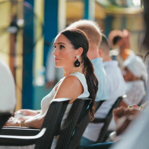 Bogota, COLOMBIE - Le prince Harry, duc de Sussex, Meghan Markle, duchesse de Sussex, et la vice-présidente Francia Marquez lors d'un sommet organisé en collaboration avec The Archewell Foundaiton et Luminate à Bogota, au premier jour de leur visite de quatre jours en Colombie.
Sur la photo : Prince Harry, duc de Sussex, Meghan Markle, duchesse de Sussex.