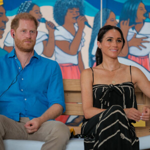 Bogota, COLOMBIE - Le prince Harry, duc de Sussex, Meghan Markle, duchesse de Sussex, et la vice-présidente Francia Marquez lors d'un sommet organisé en collaboration avec The Archewell Foundaiton et Luminate à Bogota, au premier jour de leur visite de quatre jours en Colombie.
Sur la photo : Prince Harry, duc de Sussex, Meghan Markle, duchesse de Sussex.