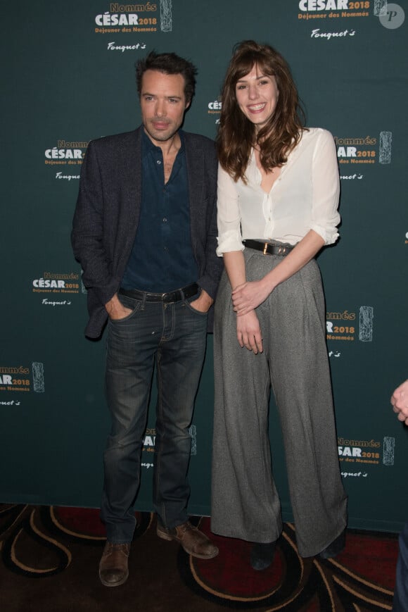 Nicolas Bedos, Doria Tillier participant au déjeuner des nominés aux César 2018 au Fouquet's à Paris, France, le 10 février 2018.Photo by Alban Wyters/ABACAPRESS.COM 