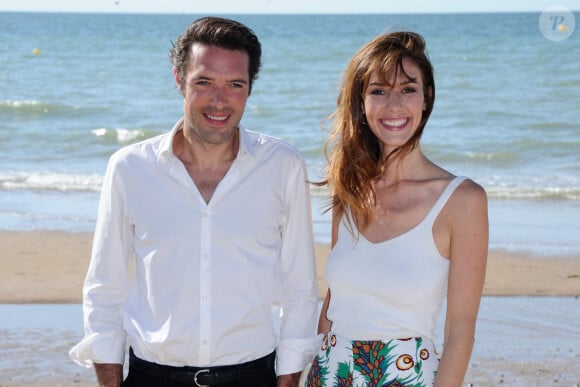 Nicolas Bedos et Doria Tillier assistent au photocall Monsieur et Madame Adelman lors du 31ème Festival du Film de Cabourg à Cabourg, France, le 17 juin 2017. Photo by Aurore Marechal/ABACAPRESS.COM