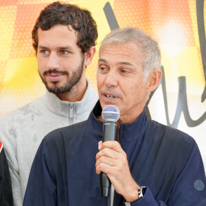 Exclusif - Victor Belmondo, Paul Belmondo - Jour 3 - Les célébrités lors du marathon Karting Jules Bianchi au circuit Paul Ricard au Castellet le 8 septembre 2024. © Anne-Sophie Guebey via Bestimage 