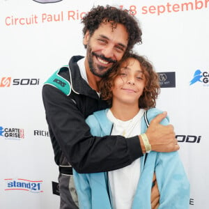 Exclusif - Tomer Sisley et son fils Levin. Jour 3 lors du marathon Karting Jules Bianchi au circuit Paul Ricard au Castellet le 8 septembre 2024. La course : Unique au monde une course de 42 heures 19 minutes et 50 secondes en karting, en auto et en moto. © Anne-Sophie Guebey via Bestimage 