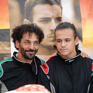 Exclusif - Tomer Sisley, Dino Zeitoun-Sisley - Jour 3 lors du marathon Karting Jules Bianchi au circuit Paul Ricard au Castellet le 8 septembre 2024. © Anne-Sophie Guebey via Bestimage 