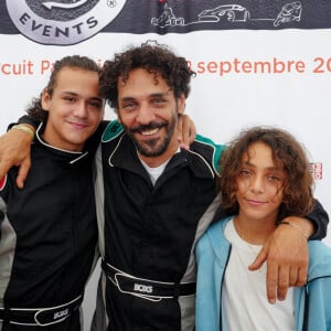 Exclusif - Dino Zeitoun-Sisley, Tomer Sisley, Levin Sisley - Jour 3 - lors du marathon Karting Jules Bianchi au circuit Paul Ricard au Castellet le 8 septembre 2024 © Anne-Sophie Guebey via Bestimage 