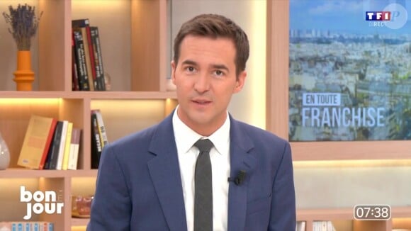 Adrien Gindre a orchestré une nouvelle interview politique dans "Bonjour !" le mardi 10 septembre 2024 sur TF1
Adrien Gindre sur le plateau de "Bonjour !"