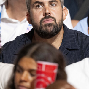 Artus - Les célébrités assistent aux épreuves de judo lors des Jeux Olympiques de Paris 2024 (JO) au Arena Champs de Mars à Paris, France, le 2 août. © Jacovides-Perusseau/Bestimage