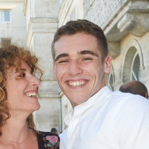 Elsa Lunghini et son fils Luigi Kröner lors du premier jour de la 11ème édition du festival du Film Francophone d'Angoulême, France, le 21 août 2018. © Coadic Guirec/Bestimage 