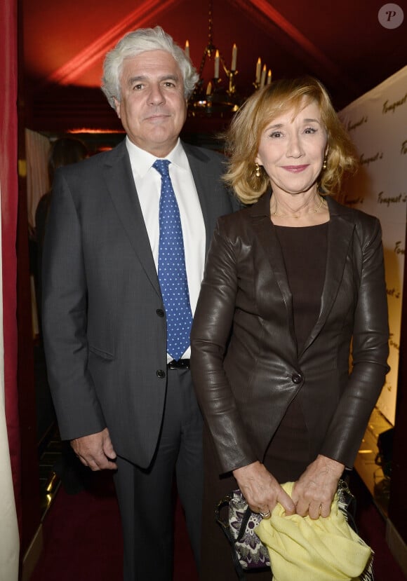 Marie-Anne Chazel et son compagnon Philippe Raffard - Soirée "Stars et Saveurs" à l'occasion de la nouvelle carte élaborée par le chef Pierre Gagnaire au Fouquet's à Paris le 12 octobre 2015.