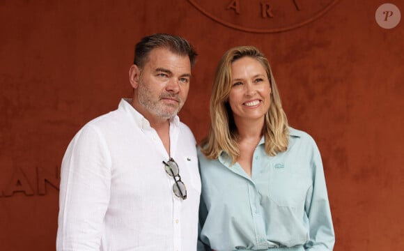 Clovis Cornillac et sa femme Lilou Fogli au village lors des Internationaux de France de tennis de Roland Garros 2023, à Paris, France, le 11 juin 2023. © Jacovides-Moreau/Bestimage