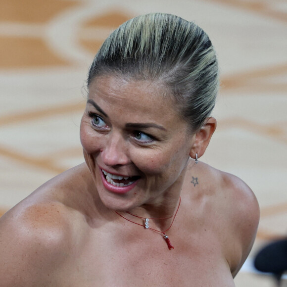 Laure Boulleau - Les célébrités assistent à la victoire de l'équipe de France de basket face au Canada (82-73) lors des Jeux Olympiques de Paris2024, le 6 août 2024. © Jacovides-Perusseau / Bestimage 