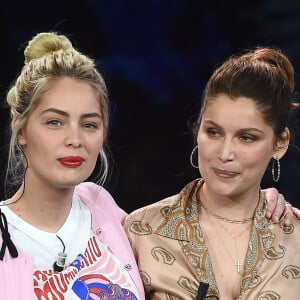 Marie-Ange Casta et sa soeur Laetitia Casta - Emission "Che Tempo Che Fa" à Milan en Italie le 7 avril 2019. 