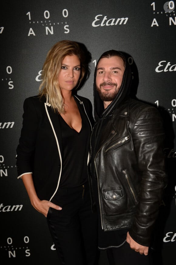 Michaël Youn et sa compagne Isabelle Funaro - Photocall - 9ème édition du "Etam Live Show" (Etam Lingerie) lors de la fashion week à Paris, le 27 septembre 2016.