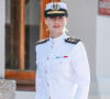 Elle fêtera ses 19 ans le 31 octobre 2024
La princesse héritière Leonor, arrivée à l'Académie navale "Escuela Naval Militar" à Marin, Espagne, 29 août 2024. 