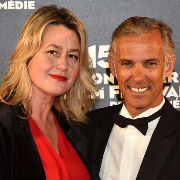 Paul Belmondo et sa femme Luana au photocall de la cérémonie de clôture de la 15ème édition du Monte-Carlo Film Festival de la Comédie, au Grimaldi Forum à Monaco, le 3 mars 2018. © Bruno Bebert/Bestimage 