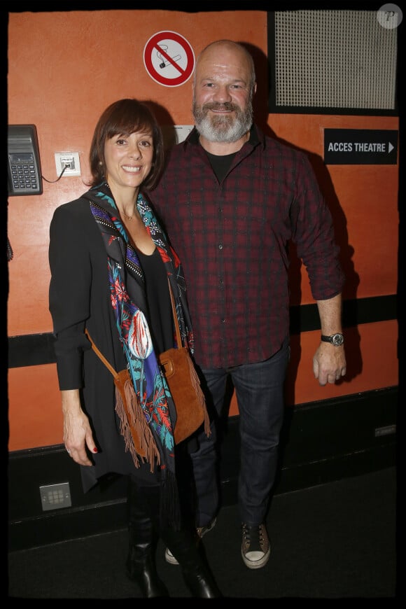 Philippe Etchebest et sa femme Dominique - People assistent au spectacle "Laurent Gerra Sans Modération" sur la scène de l' Olympia à Paris le 27 décembre 2017. © Alain Guizard/Bestimage