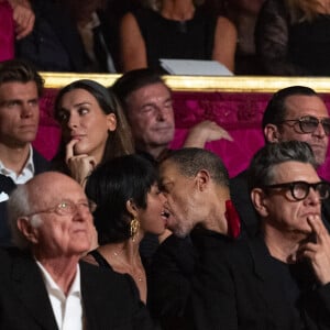 Exclusif - JoeyStarr et sa nouvelle compagne Pauline Latchoumanin au "concerto pour la paix" de Omar Harfouch au théâtre des Champs-Elysées le 18 septembre 2024. © Peruseau / Tribeca / Bestimage 