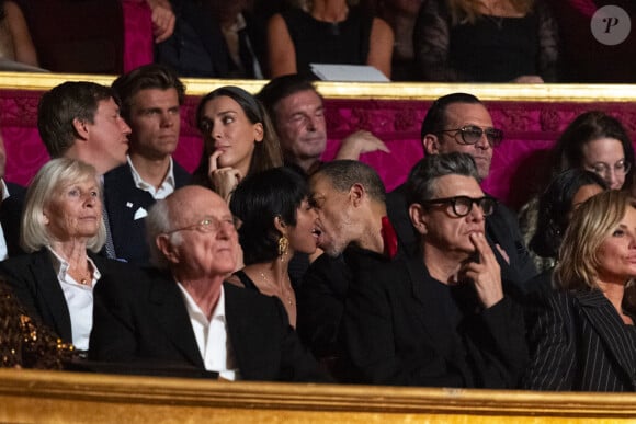 Exclusif - JoeyStarr et sa nouvelle compagne Pauline Latchoumanin au "concerto pour la paix" de Omar Harfouch au théâtre des Champs-Elysées le 18 septembre 2024. © Peruseau / Tribeca / Bestimage 