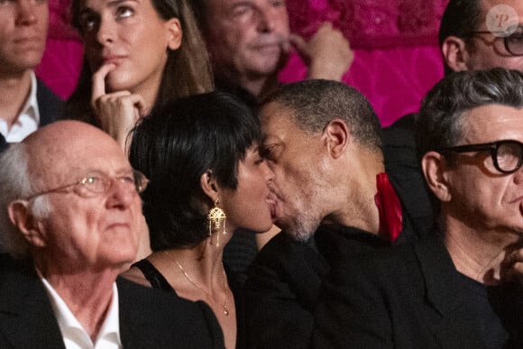 Exclusif - JoeyStarr et sa nouvelle compagne Pauline Latchoumanin au "concerto pour la paix" de Omar Harfouch au théâtre des Champs-Elysées le 18 septembre 2024. © Peruseau / Tribeca / Bestimage 