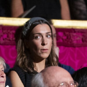 Exclusif - JoeyStarr et sa nouvelle compagne Pauline Latchoumanin au "concerto pour la paix" de Omar Harfouch au théâtre des Champs-Elysées le 18 septembre 2024. © Peruseau / Tribeca / Bestimage 