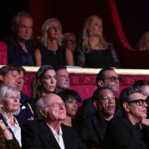 Exclusif - Catherine Deneuve, Vladimir Cosma, Joeystarr et sa compagne Pauline Latchoumanin , Marc Lavoine, Adriana Karembeu - Personnalités au "concerto pour la paix" de Omar Harfouch au théâtre des Champs-Elysées à Paris le 18 septembre 2024. © Perusseau / Tribeca / Bestimage 