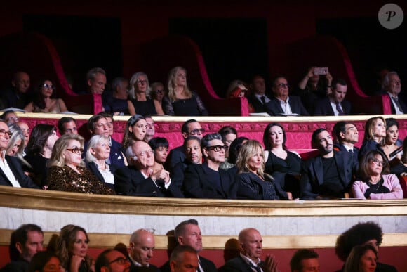 Exclusif - Catherine Deneuve, Vladimir Cosma, Joeystarr, sa compagne Pauline Latchoumanin , Marc Lavoine, Adriana Karembeu - Personnalités au "concerto pour la paix" de Omar Harfouch au théâtre des Champs-Elysées à Paris le 18 septembre 2024. © Perusseau / Tribeca / Bestimage 