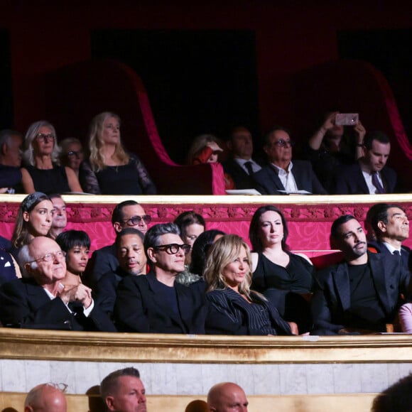 Exclusif - Catherine Deneuve, Vladimir Cosma, Joeystarr, sa compagne Pauline Latchoumanin , Marc Lavoine, Adriana Karembeu - Personnalités au "concerto pour la paix" de Omar Harfouch au théâtre des Champs-Elysées à Paris le 18 septembre 2024. © Perusseau / Tribeca / Bestimage 