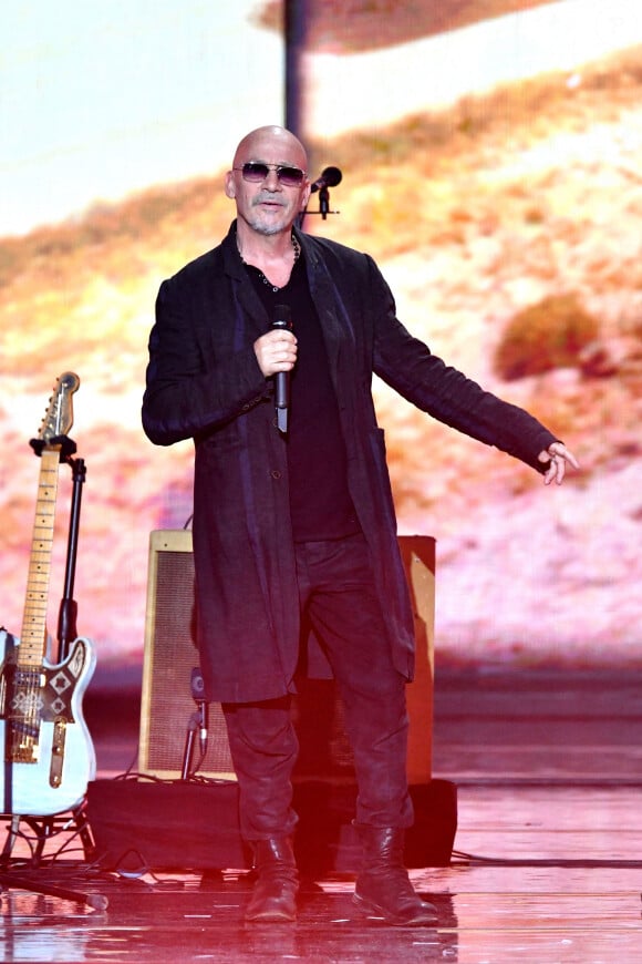 Florent Pagny - Enregistrement de l'émission "La chanson de l'année" dans les Arènes de Nîmes, présentée par N.Aliagas et diffusée le 17 juin sur TF1