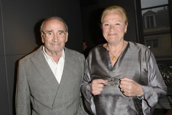 Exclusif - Claude Brasseur et sa femme Michèle - Soirée "Déguster du vin au restaurant Guy Savoy" à Paris.